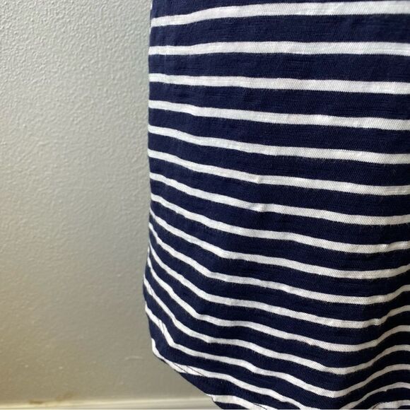 Gap Striped Cotton Tee Shirt Dress Blue White Pocket SZ XS - Picture 9 of 12